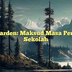 Emir Garden: Maksud Masa Peralihan Sekolah