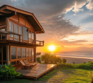 menginap di villa dengan pemandangan laut