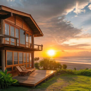 menginap di villa dengan pemandangan laut